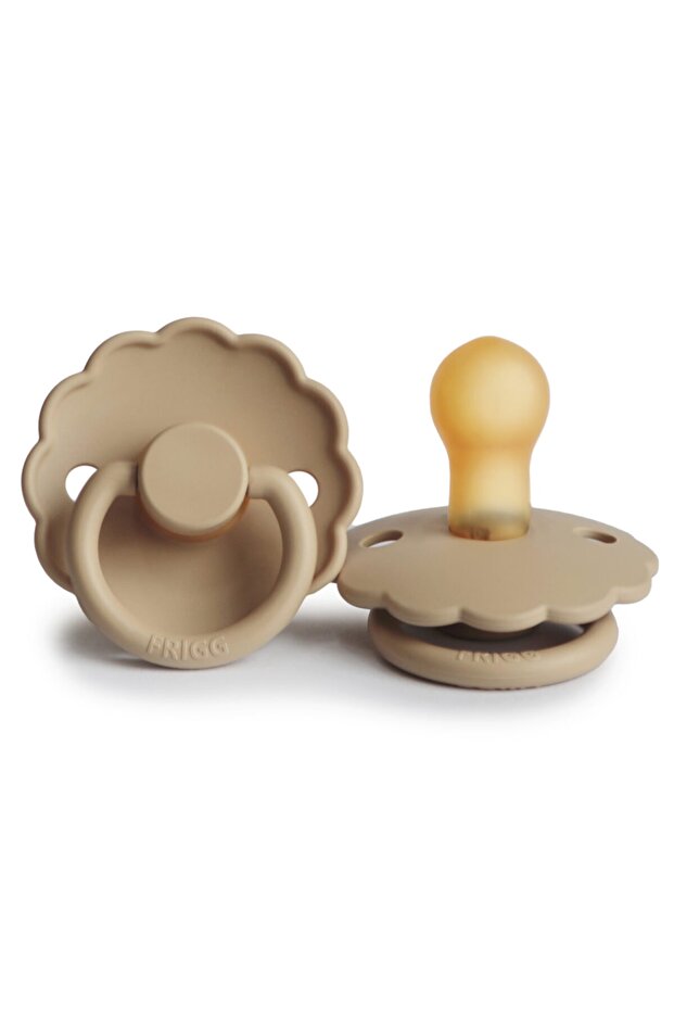 Frigg Daisy Rubber Pacifier - Croissant 0-6 Months