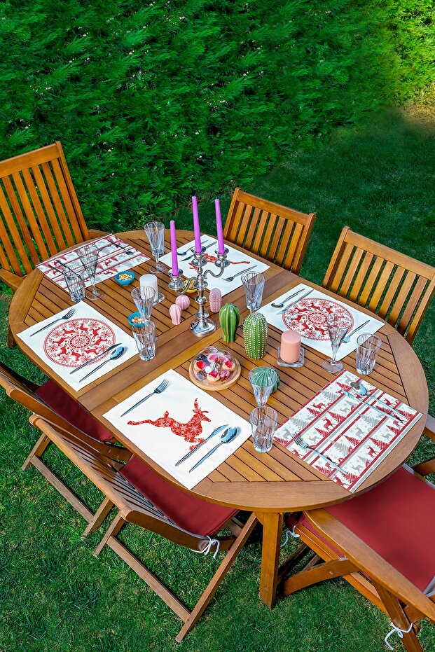 6-Piece Deer New Year Themed Special Design American Service Set