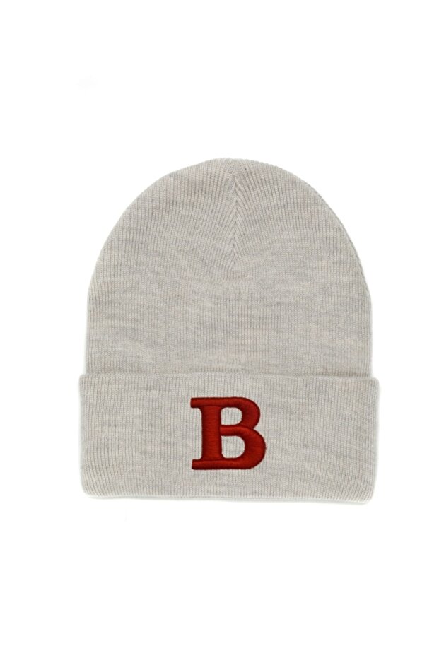 Red B Embroidered Double Layer Luxury Beret