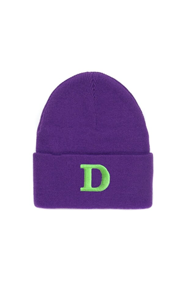 Neon D Embroidered Double Layer Luxury Beret
