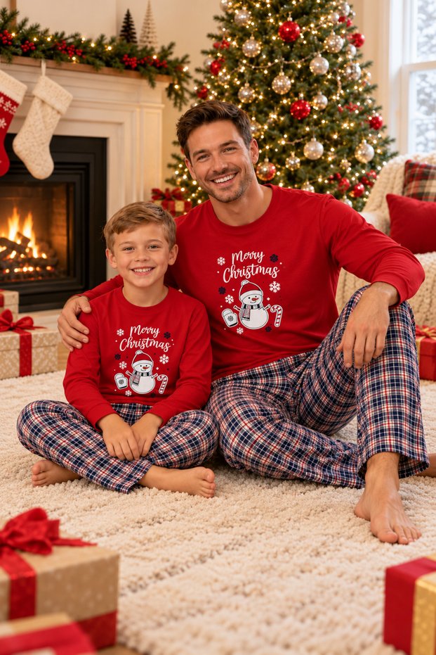 Family Pajama Set—Super-Soft Cotton Fabric Mother-Daughter Pajama Set (Sold as a Mother-Daughter Set)