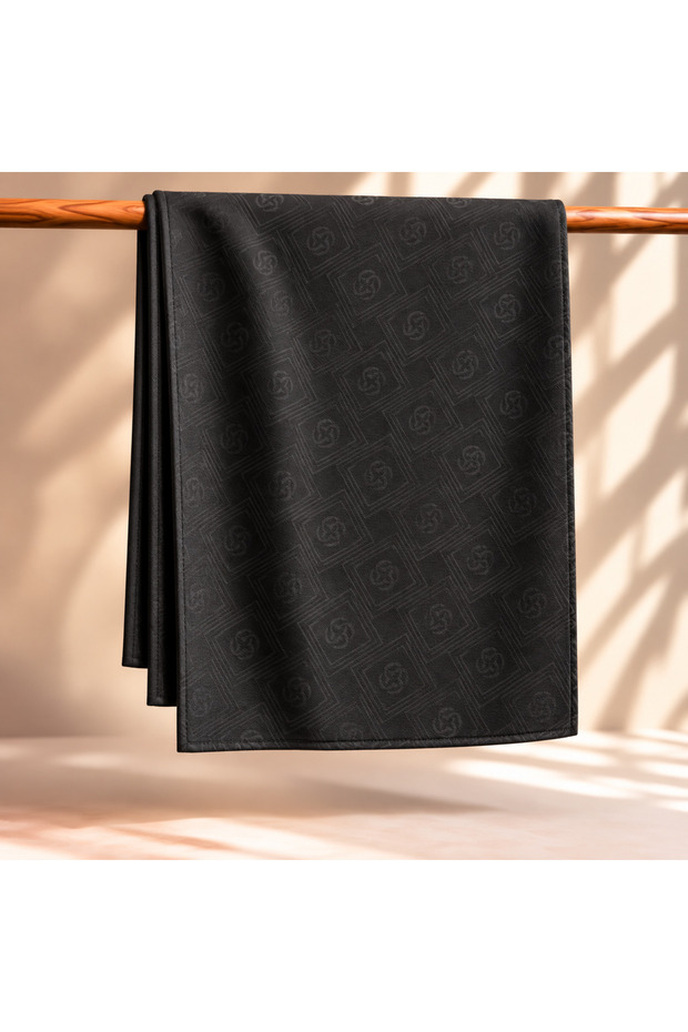 Naia Arden Shawl 6070900 911 Black Monogram Pattern