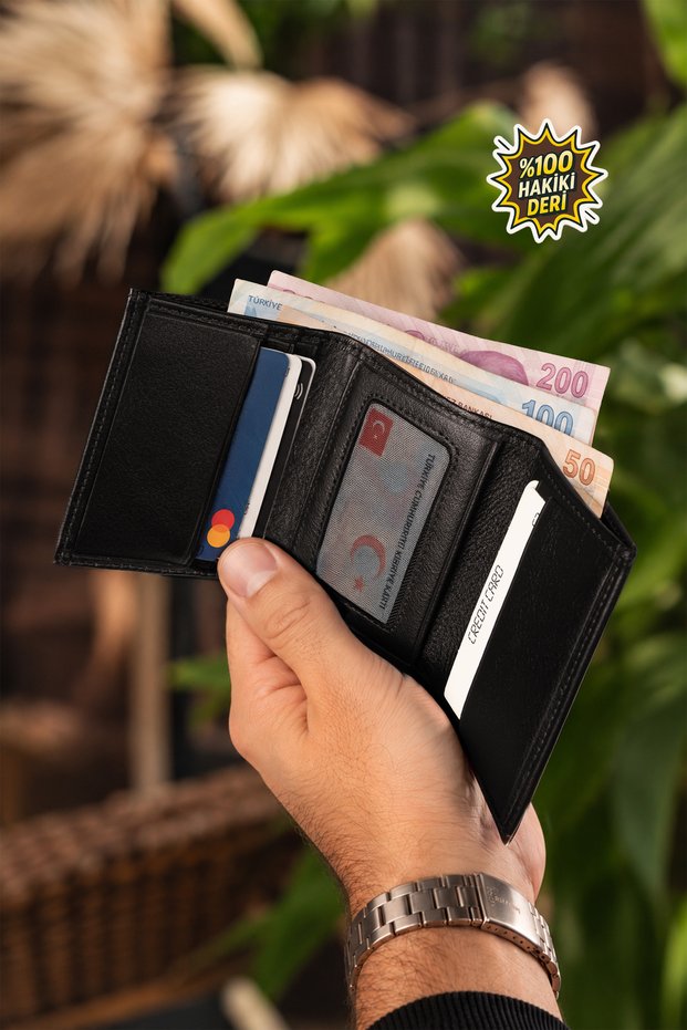 Men's Classic Genuine Leather Wallet with Card Holders