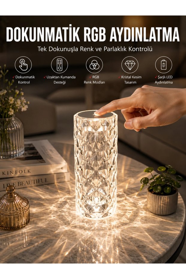Plentiful Touch-Activated Crystal Night Light—A Gift