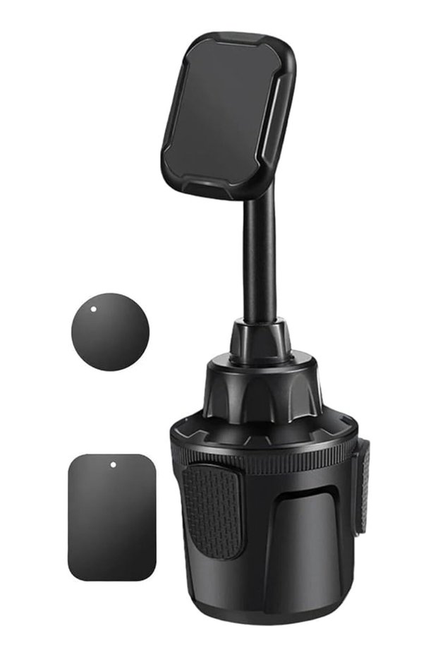 Car Cup Holder Phone Mount, Universal Flexible Base, Magnetic Stand, 2.4-3.54" Devices