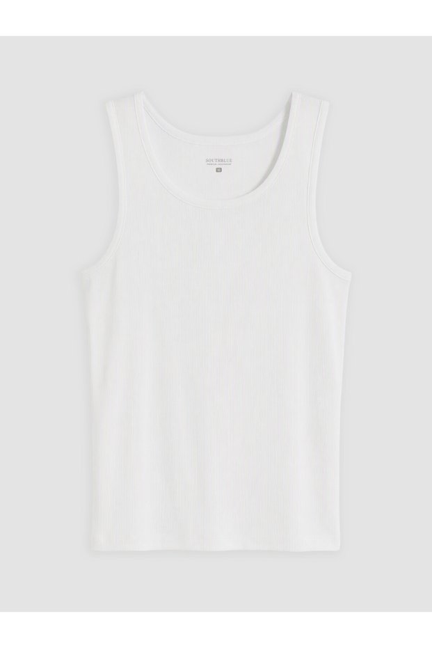 Nevavm White Plain Men's Underwear Undershirt with Difference