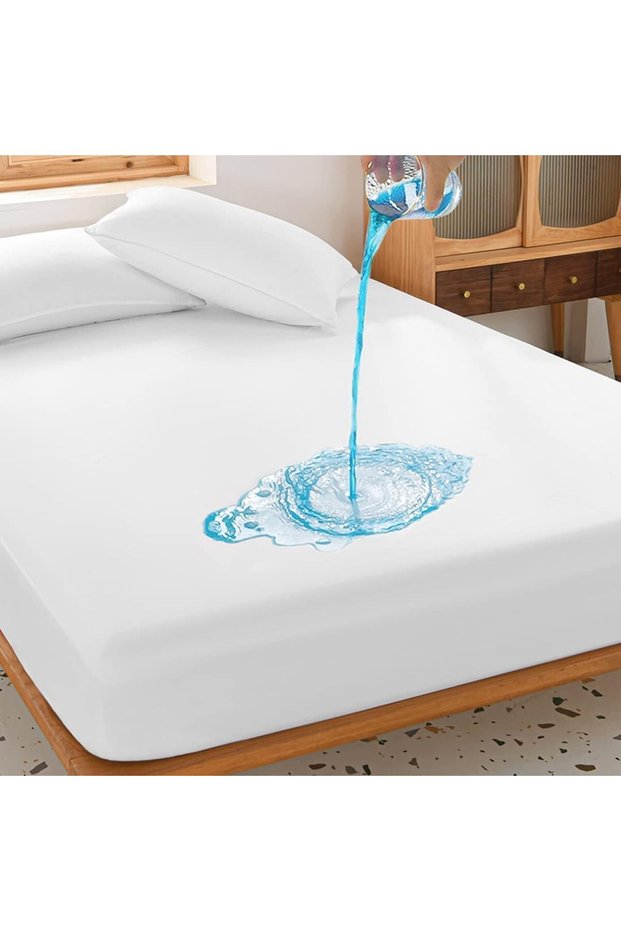 MAESTRO Waterproof Mattress Protector 90 X 190 + 30 cm, White, Small Single