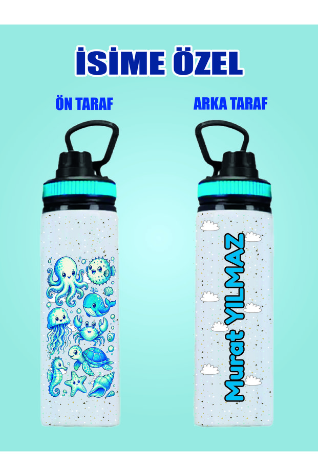 Personalized Metal Water Bottle & Water Flask for Kids, 800 ml - 009