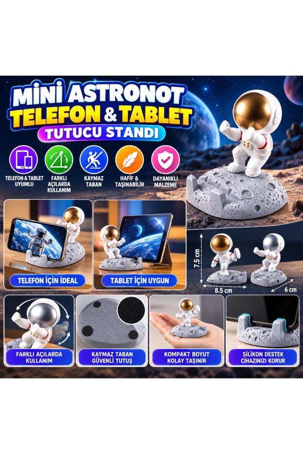 Mini Astronaut Model Phone and Tablet Holder Stand
