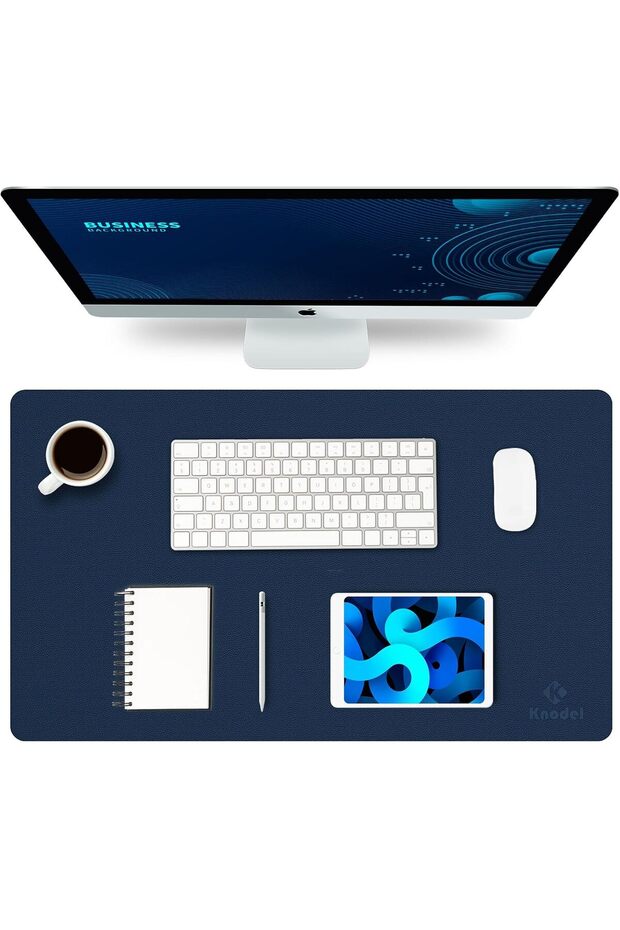 Small Office Leather Desk Mat, Mouse and Keyboard Pad, Computer and Laptop Mat, Desktop Protector an