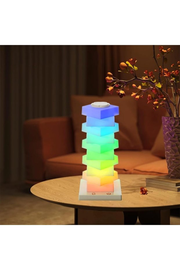 DIY Assembling LED Night Light Color Changing Touching Sensor Table Lamp for Bedroom Decor