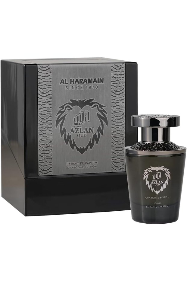 Azlan Oud Charcoal Edition Extrait De Parfum 100ml | Luxury Unisex Perfume | Leather, Caramel, Pink Pepper, Rose, Amber & Musk | Long-Lasting Arabian Fragrance