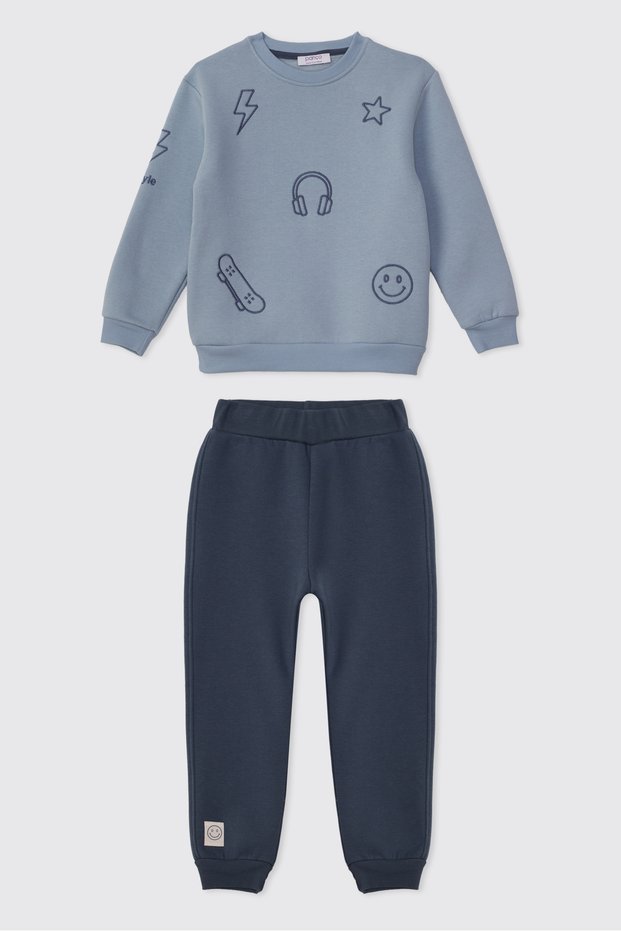 Boys' Dark Blue 2-Piece Top and Bottom Set