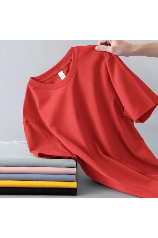 Split Book Men Summer Slim Fit Solid Color T Shirt