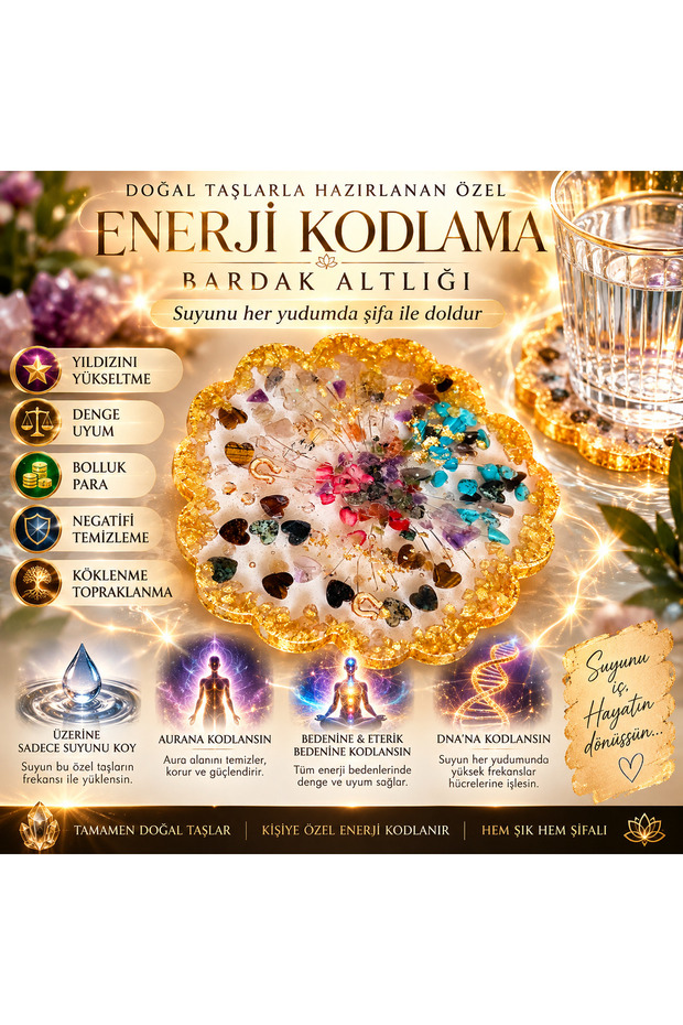 Dogal taşlı bardak