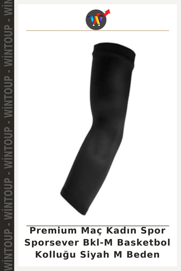 Premium Match Women's Sports Fan BKL-M Basketball Arm Sleeves, Black, Size M