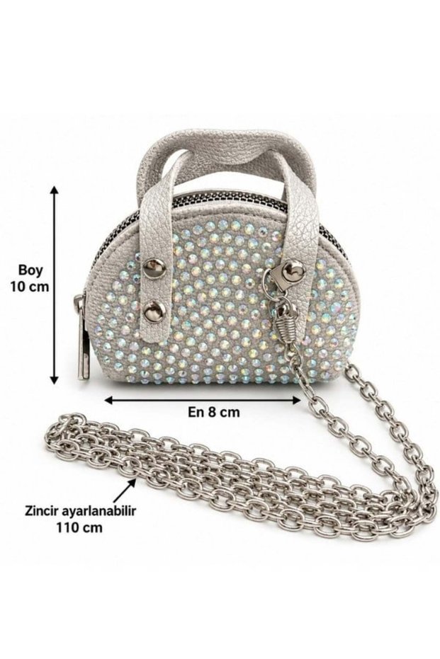 Girls' Sparkly Rhinestone Chain Strap Mini Bag