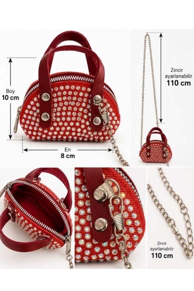 Girls' Sparkly Rhinestone Chain Strap Mini Bag