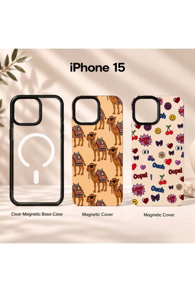iPhone 15 Case Set with Interchangeable Magnetic Interfaces Set 1