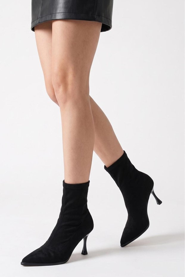 Colorful Women's Stretch Boots with Thin Heels
