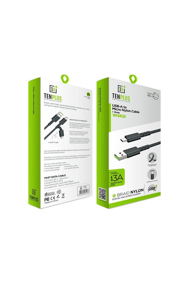 1m Durable Micro USB Charging Cable Supports 3A Fast Charge and 480Mbps Data Transfer Compatible wit