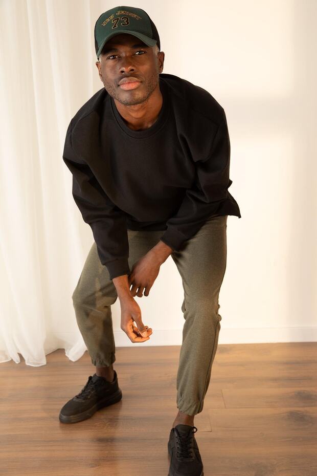 Oversize Fit Bisiklet Yaka Basic Sweatshirt - 2