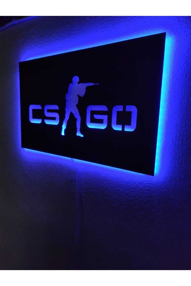 Cs Go Led Işıklı Ahşap Tablo - 3