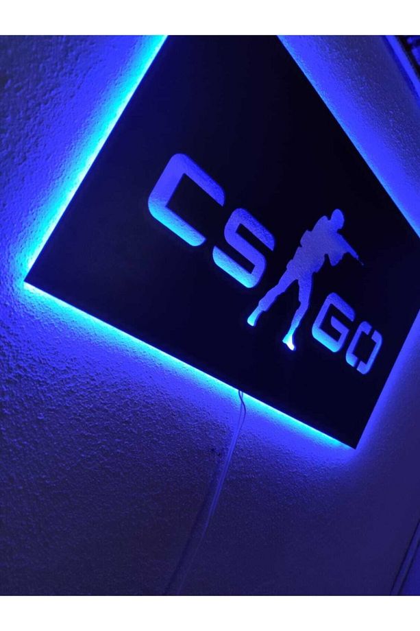 Cs Go Led Işıklı Ahşap Tablo - 4