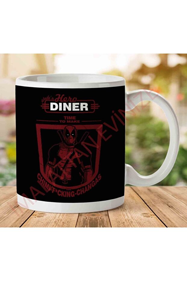 كوب Wades Hero Dinner Deadpool Chimichangas مطبوع على الجانبين