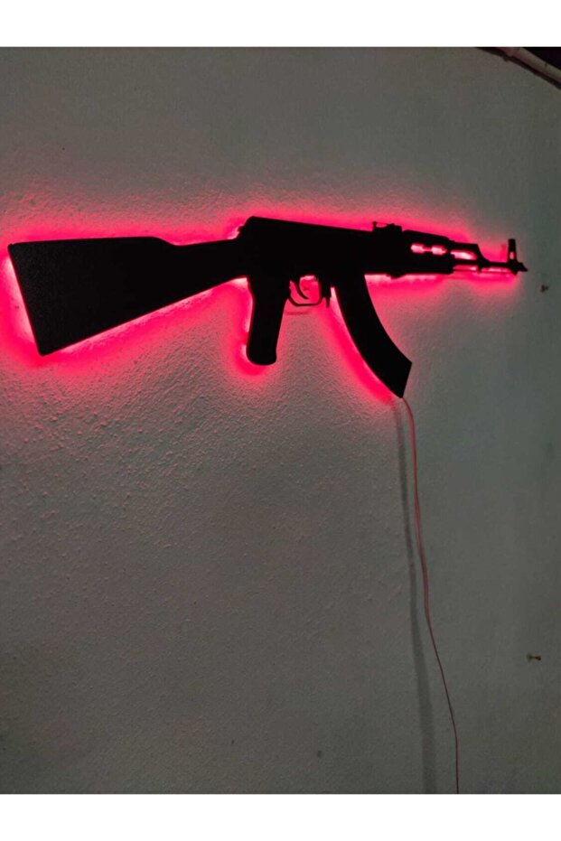 Silah Led Işıklı Tablo - 3