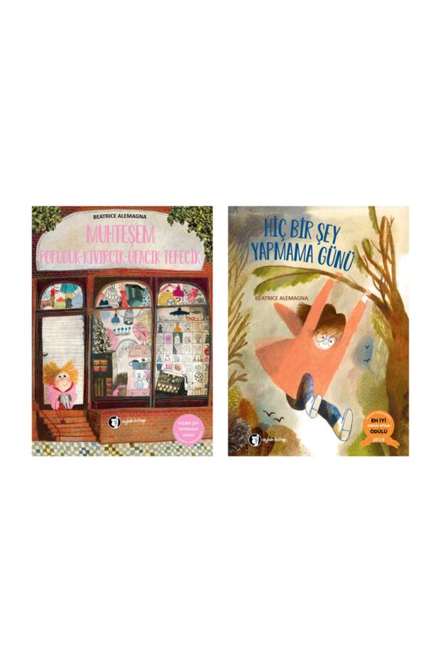 2 Book Set - Hiçbir Şey Yapmama Günü - Muhteşem Pofuduk Kıvırcık Ufacık Tefecik