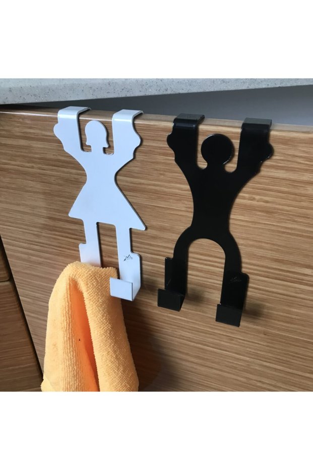 Women Men Black White Metal Laser Cut Hanger