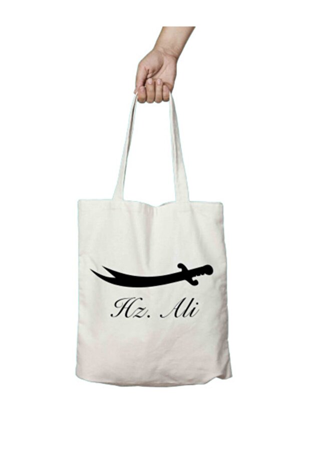 Hz Ali Sword Zulfiqar Two Sided Permanent Printed Washable Cloth Bag Shoulder Bag