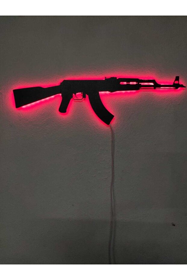 Silah Led Işıklı Tablo - 1