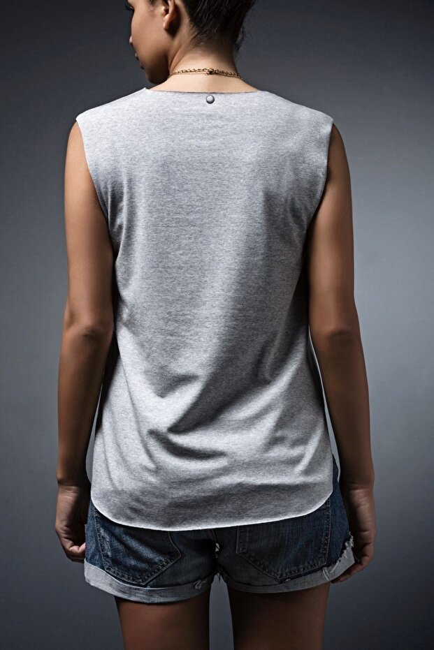 Kadın Gri T-Shirt HRP002 - 4
