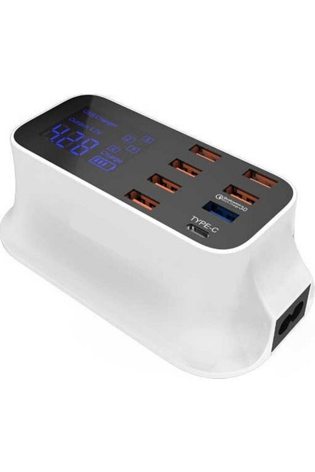 Doolike Çoklu Usb 8 Port Şarj Doldurma Hızlı Şarj Adaptörü ( Typ-c ) - 3