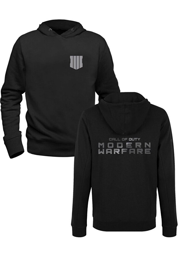 Call Of Duty Digital Printed Black Front Back Printed Sweatshirt