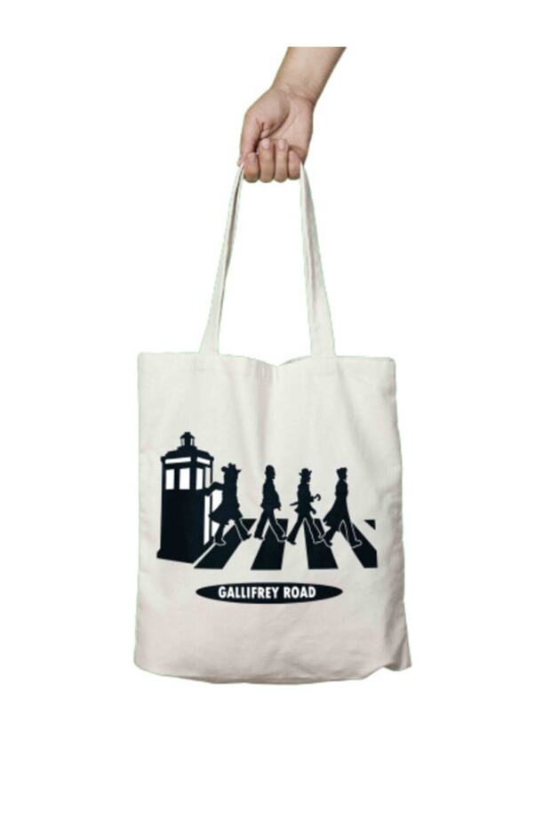 Doctor Who Beatles Two Sided Permanent Printed Washable Cloth Bag Shoulder Bag