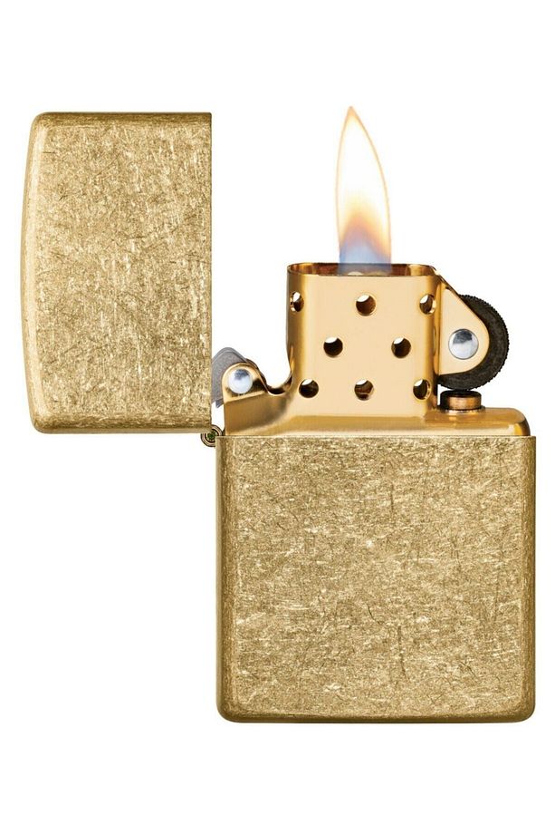 Regular Tumbled Brass Dizayn Çakmak - 2
