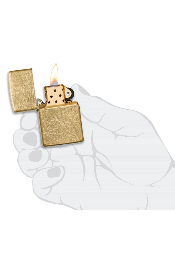 Regular Tumbled Brass Dizayn Çakmak - 4