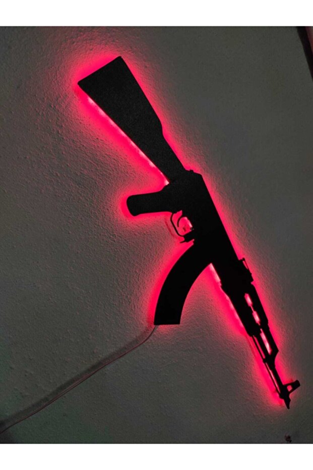 Silah Led Işıklı Tablo - 5