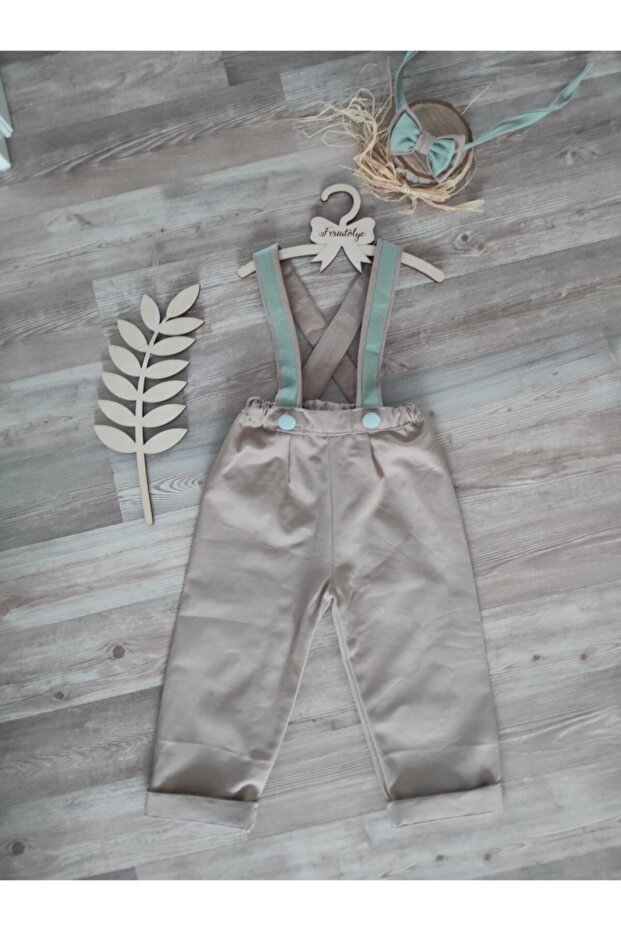Beige Mint Baby Boy Winter Clothing Birthday Outfit