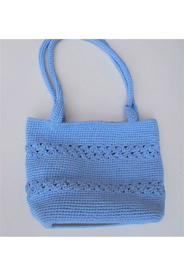 (%100) Makrome El Örgüsü Astarlı Omuz Askılı Çanta Handmade 101 - 5
