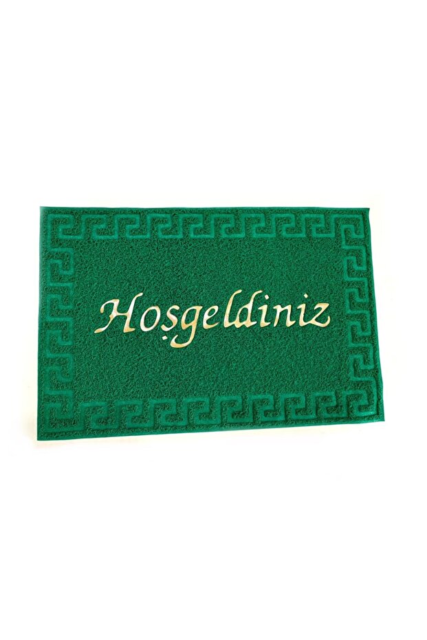 Welcome Written Door Mat Green Color 40x60cm Patterned