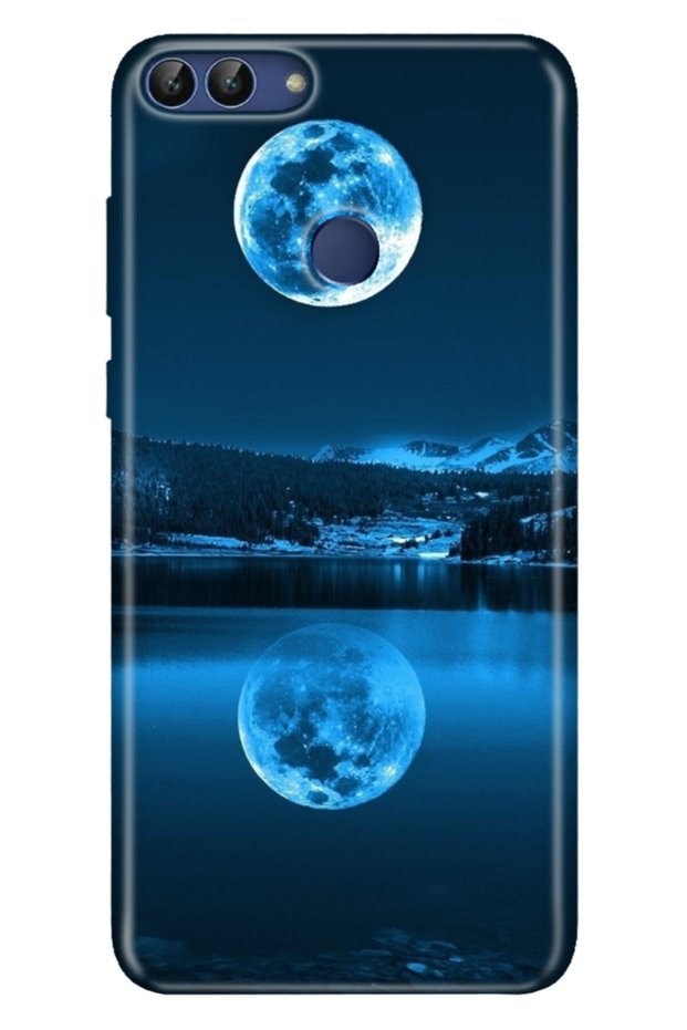 P Smart 2018 Compatible Case Colored Patterned Silicone Full Moon Sea