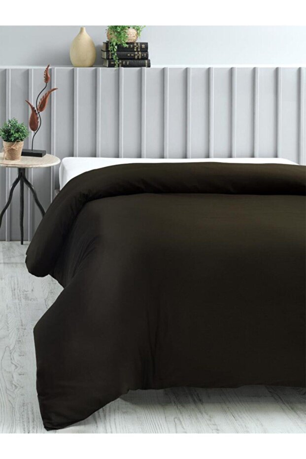 Mer-tim Cotton Ranforce Single Size 160x220 Duvet Cover Quilt Case - Black