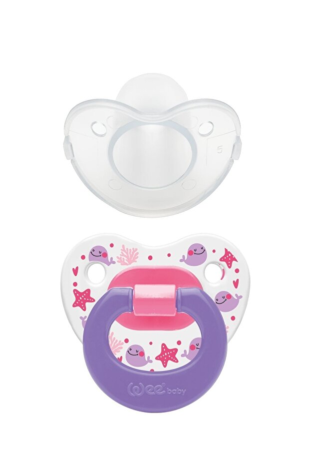 Wee 375 Covered Pacifier 6+18 Months No:2 Purple