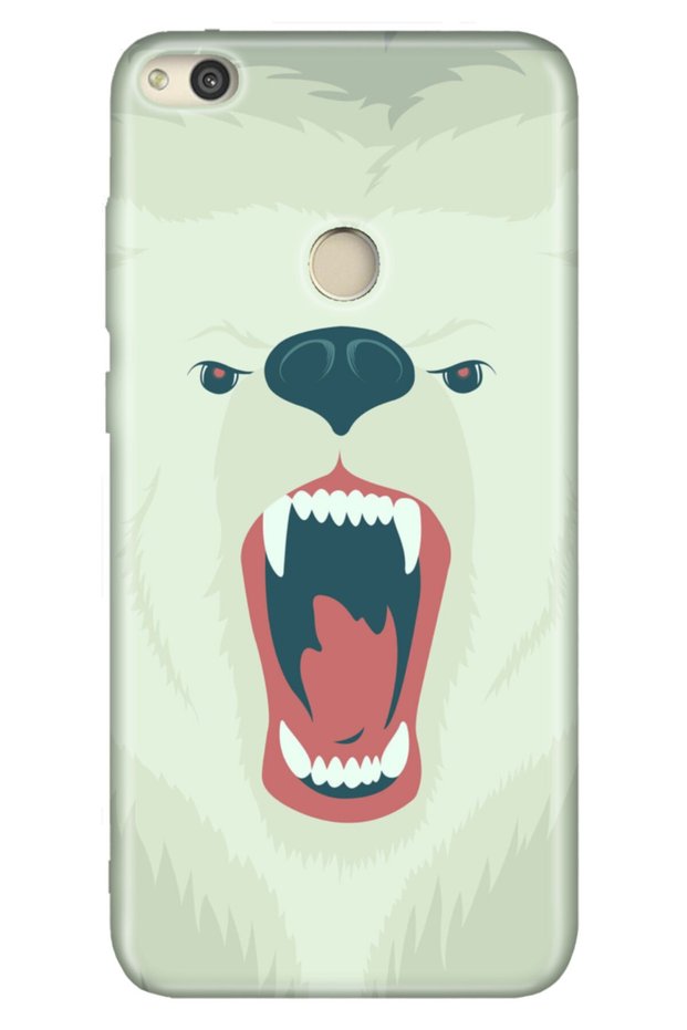 P9 Lite 2017 Case Colored Patterned Silicone Bear Fight