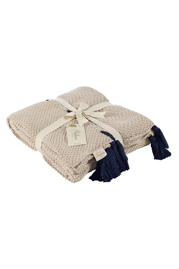 Tz21001 Knitted Sofa Shawl 130 *170 Cm Beige
