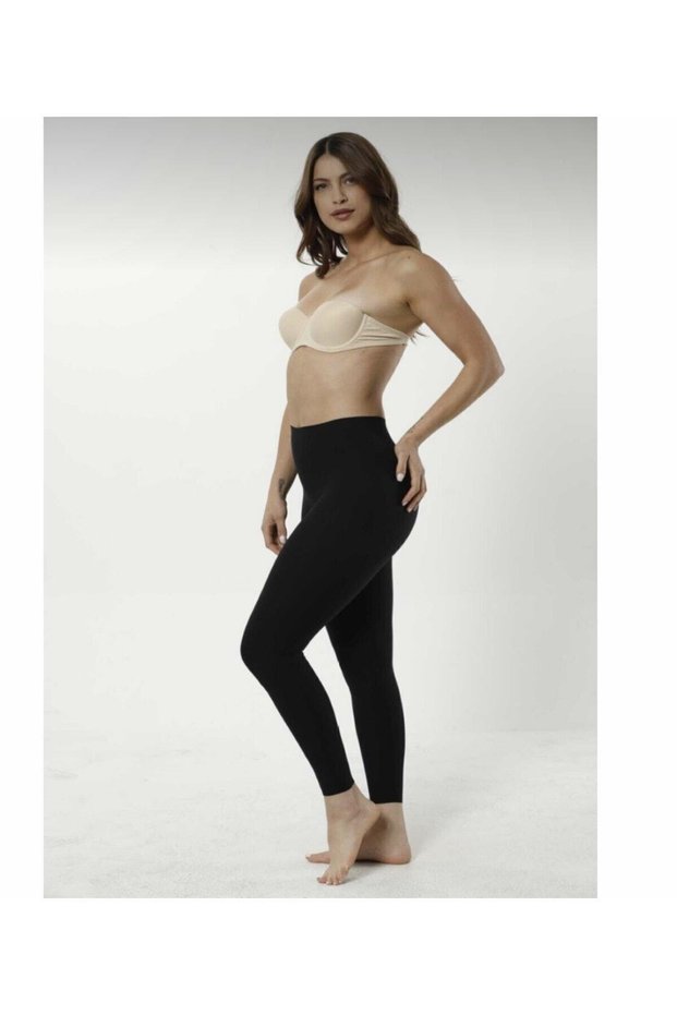 Women's Black Size Reducing Corseted Leggings